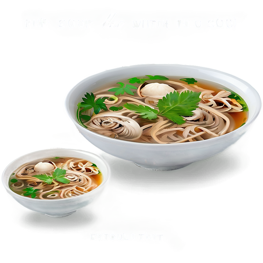 Pho Soup With Herbs Png 06202024 PNG Image