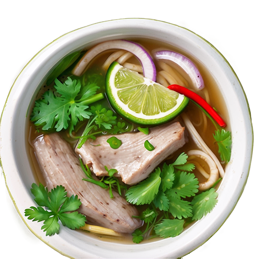 Pho Soup With Herbs Png Wsb PNG Image