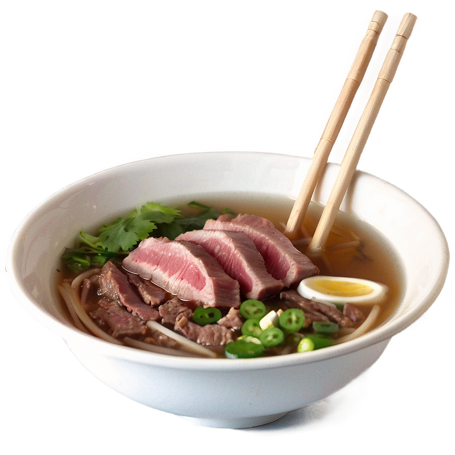 Pho With Rare Beef Png 06202024 PNG Image