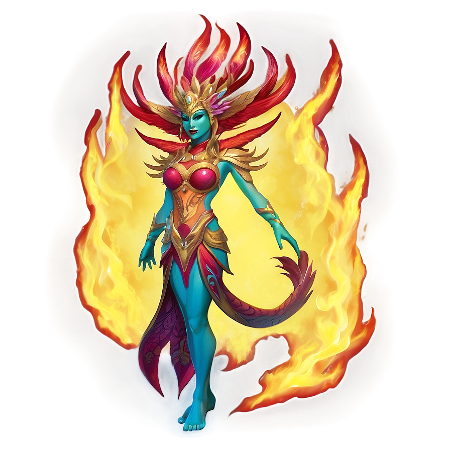 Phoenix Fire Goddess Png Aah37 PNG Image