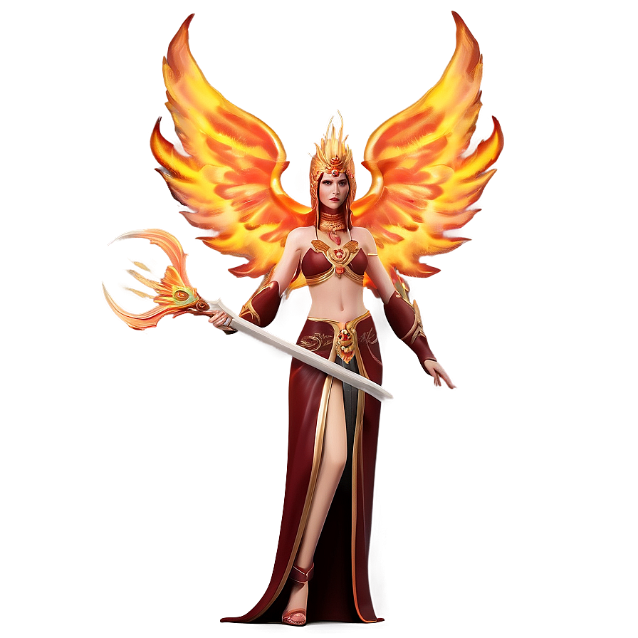 Phoenix Fire Goddess Png Mfo56 PNG Image