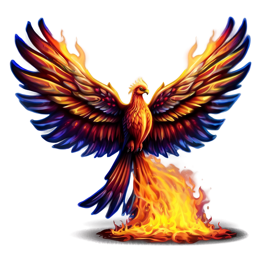 Phoenix In Fire Circle Png Gku73 PNG Image