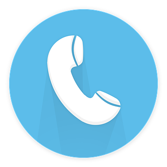 Phone App Icon Blue Background PNG Image