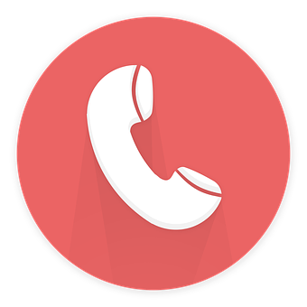 Phone App Icon Red Background PNG Image