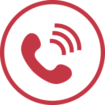 Phone Call Icon Redand Black PNG Image