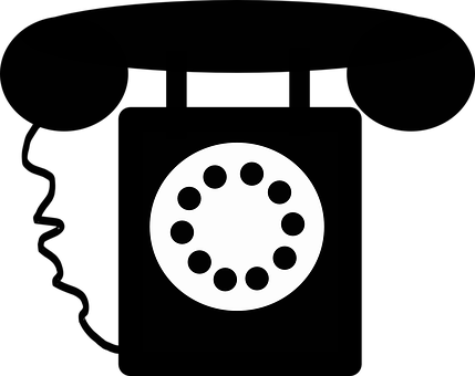 Phone Dial Icon Black Background PNG Image