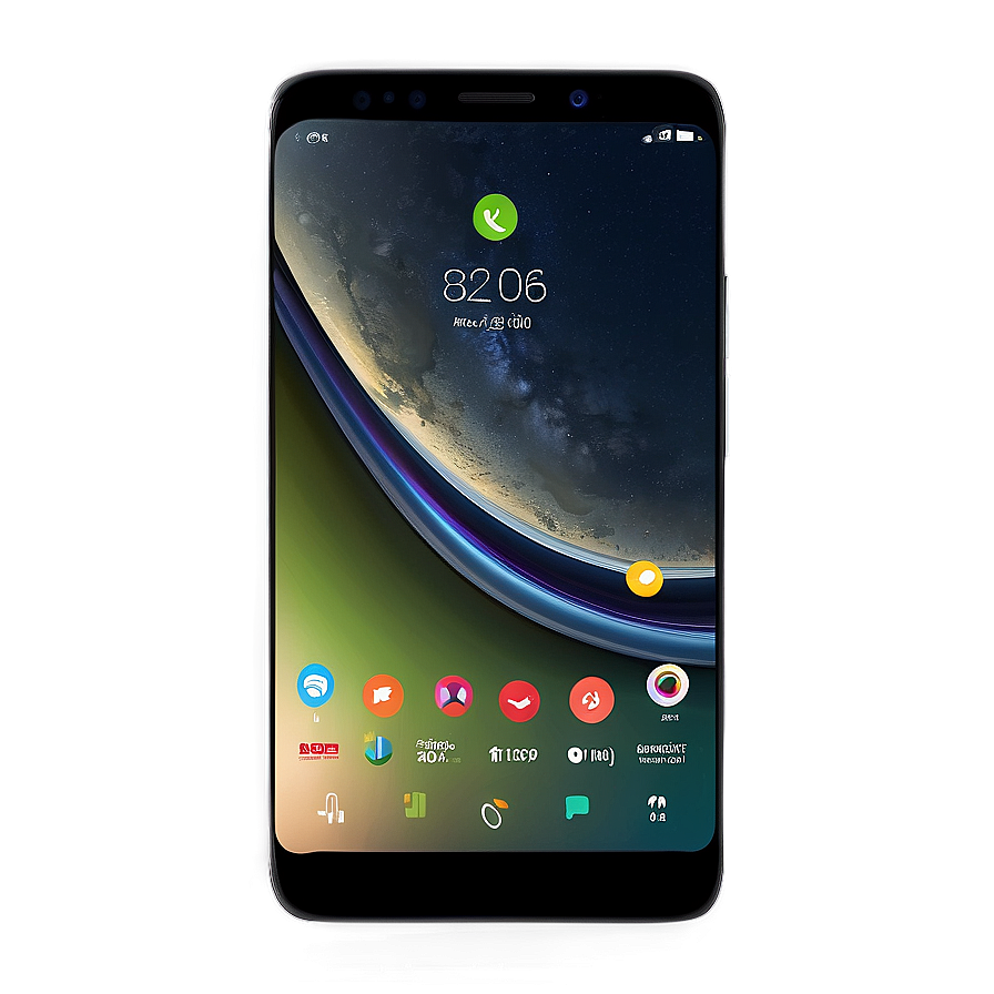 Phone With Notch Display Png Gll31 PNG Image