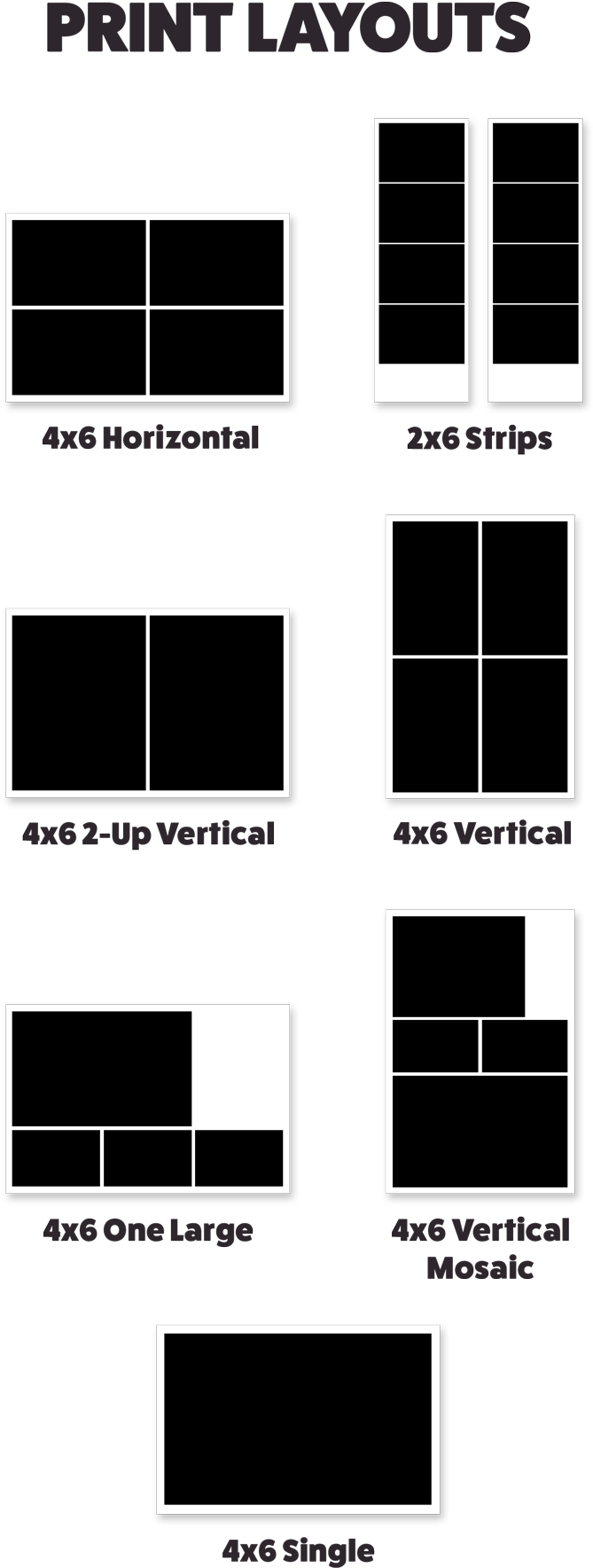 Photobooth Print Layout Options PNG Image