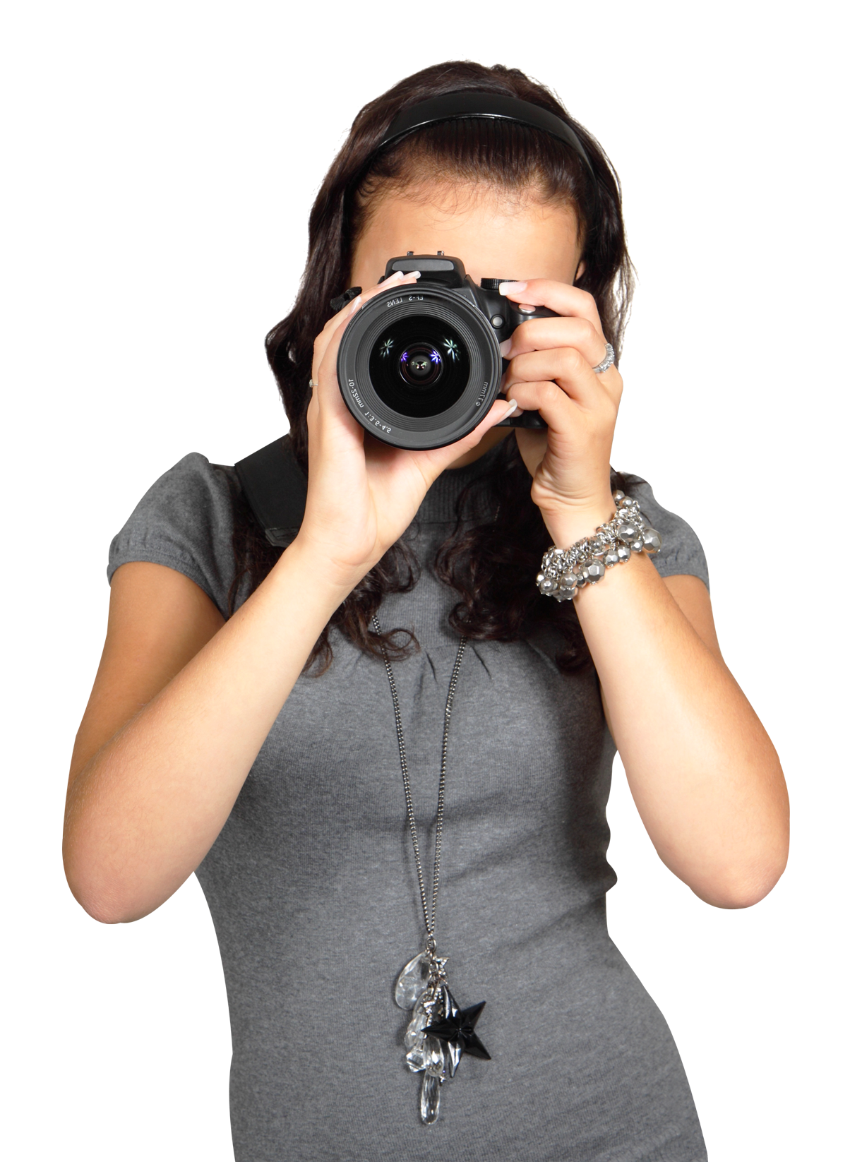 Photographerin Action PNG Image