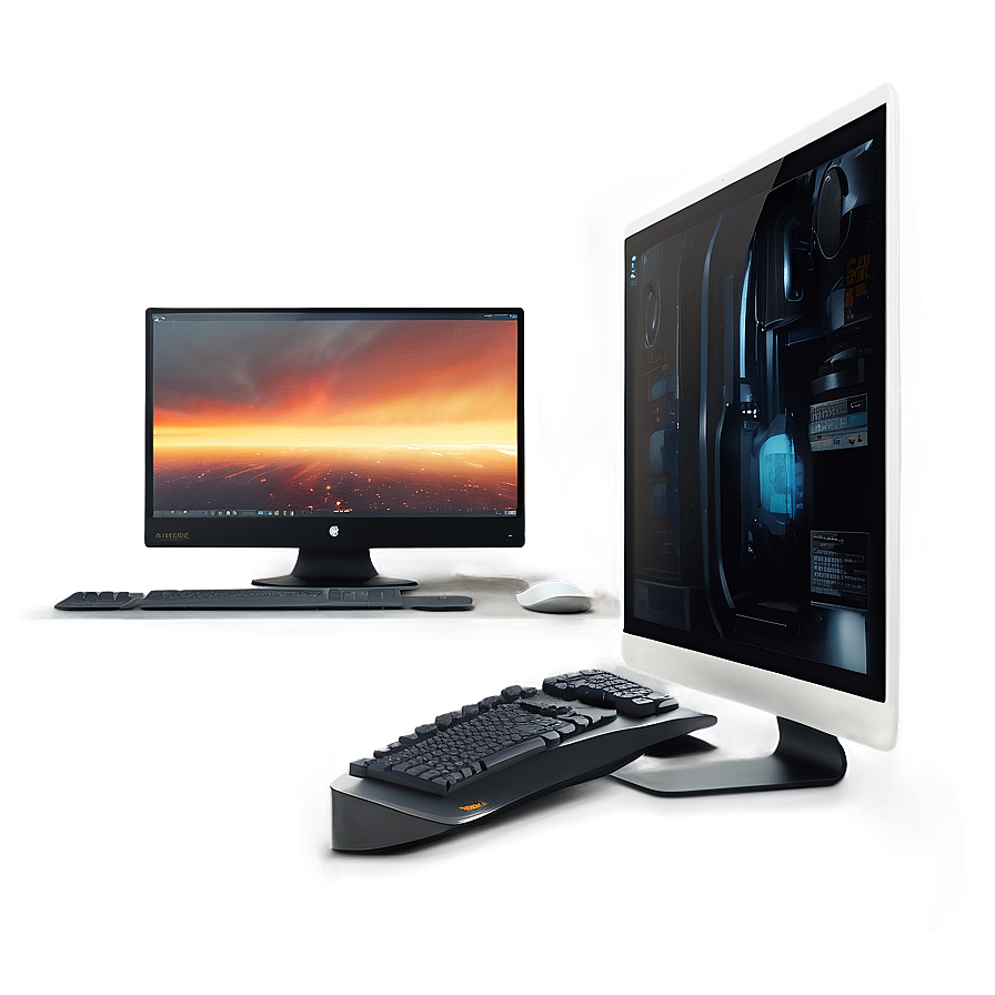 Photorealistic Computer Mockup Png 37 PNG Image