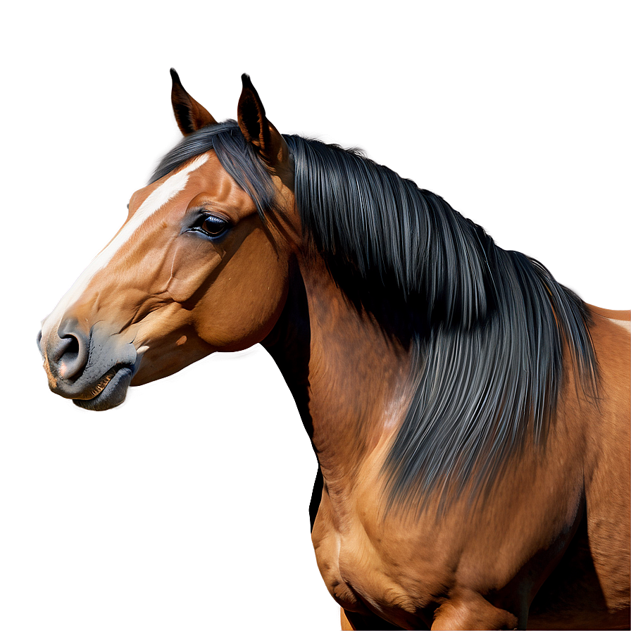 Photorealistic Horse Head Rendering Png Kiy PNG Image