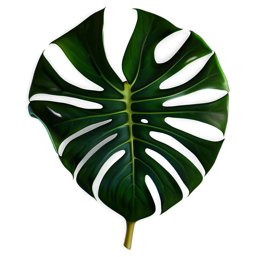 Photorealistic Monstera Leaf Png Npn PNG Image