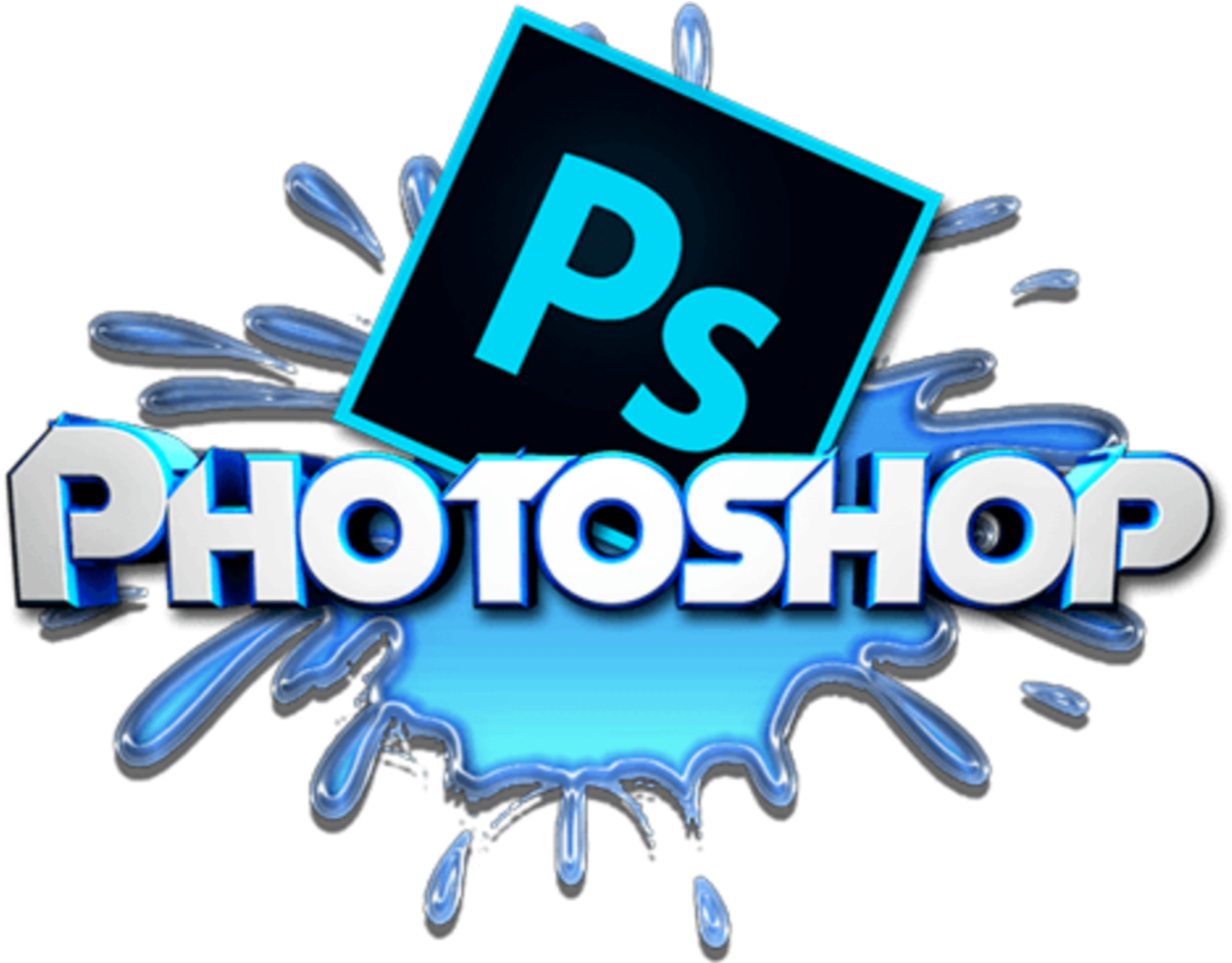 Photoshop Splash Logo PNG Image