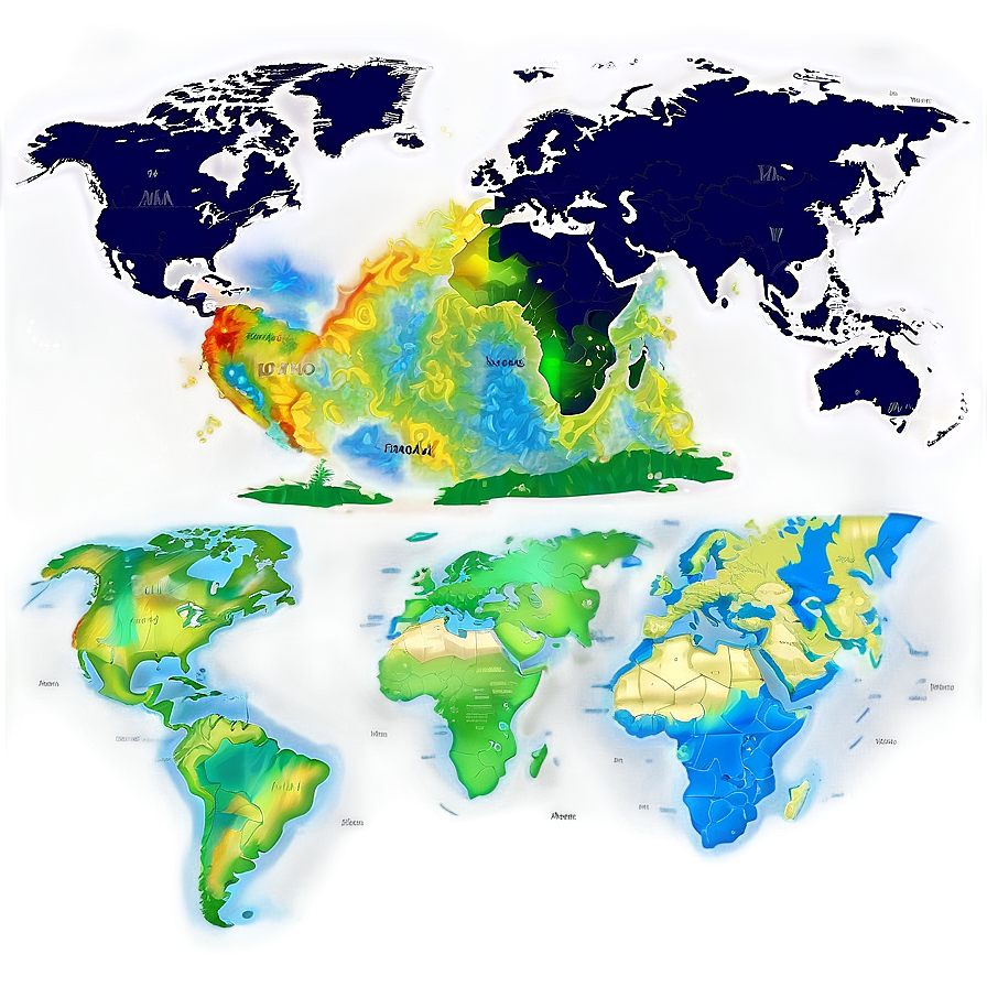 Physical World Map Vector Png 06262024 PNG Image