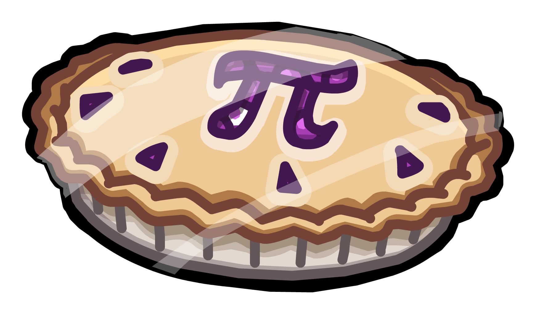 Pi Symbol Decorated Pie PNG Image