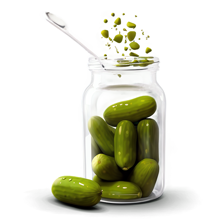 Pickle Jar With Spoon Png Pov69 PNG Image