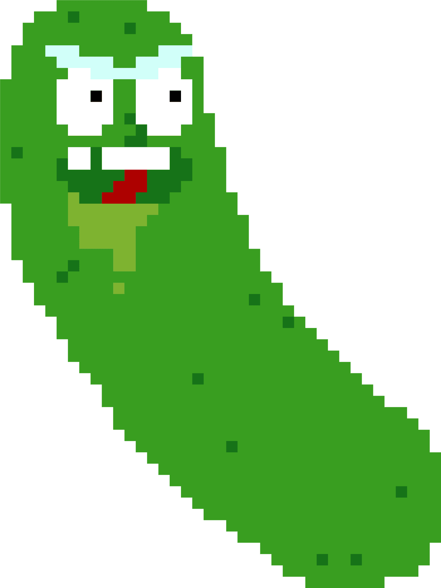 Pickle Rick Pixel Art PNG Image