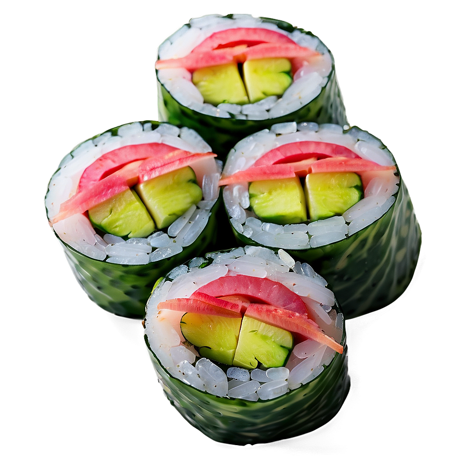 Pickled Radish Sushi Roll Png Nxb PNG Image