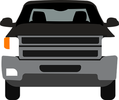 Pickup Truck Front View Vector Illustration PNG Image