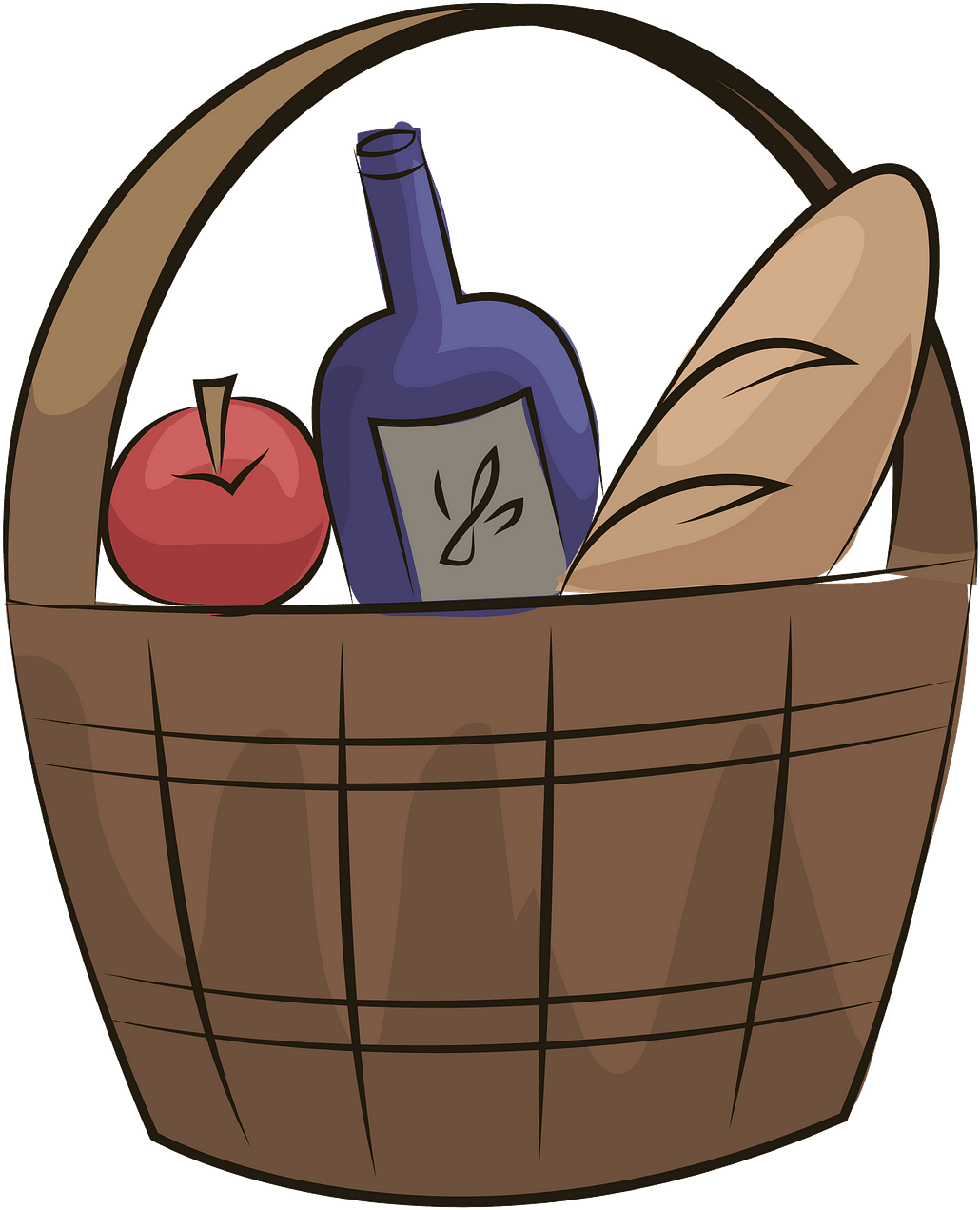 Picnic Basket Essentials PNG Image