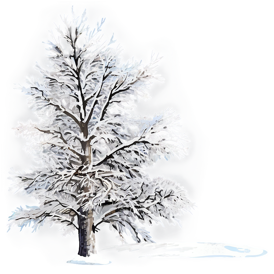 Picturesque Snowy Tree Png Jxt62 PNG Image