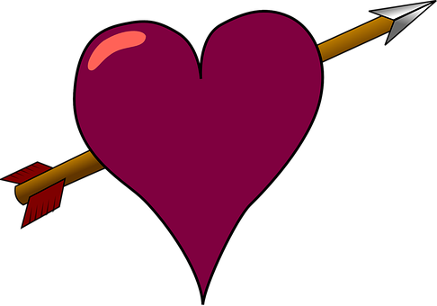 Pierced Heart Illustration PNG Image