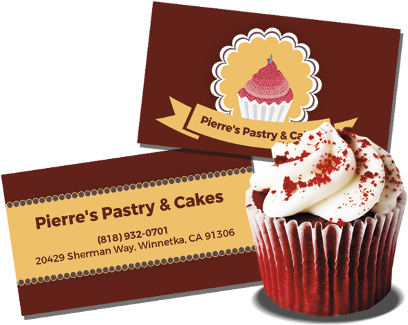 Pierres Pastry Cakes Business Card PNG Image