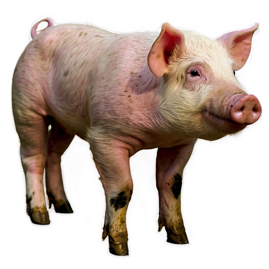 Pig On Farm Png 05212024 PNG Image