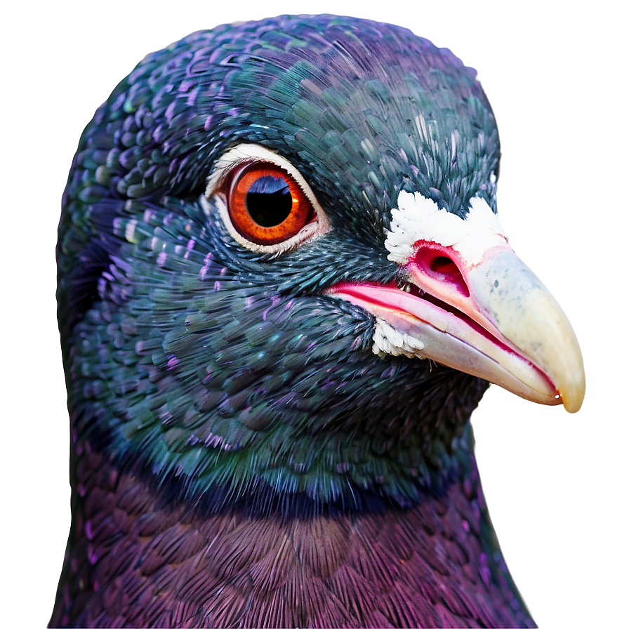 Pigeon Head Close-up Png 05242024 PNG Image