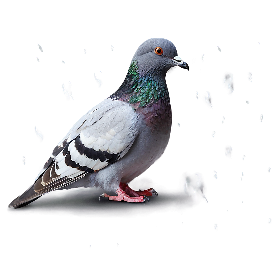 Pigeon In Rain Png 7 PNG Image