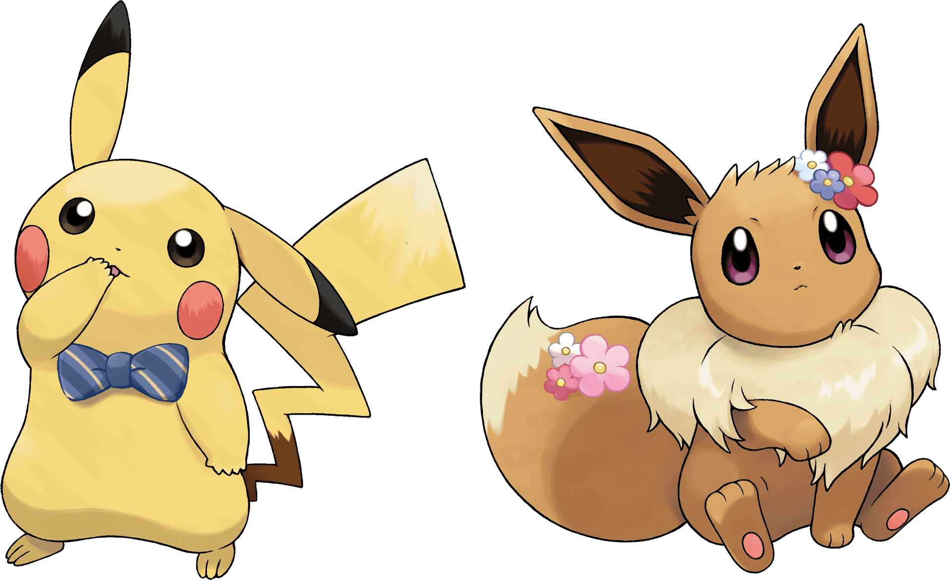 Pikachu_and_ Eevee_ Friends PNG Image