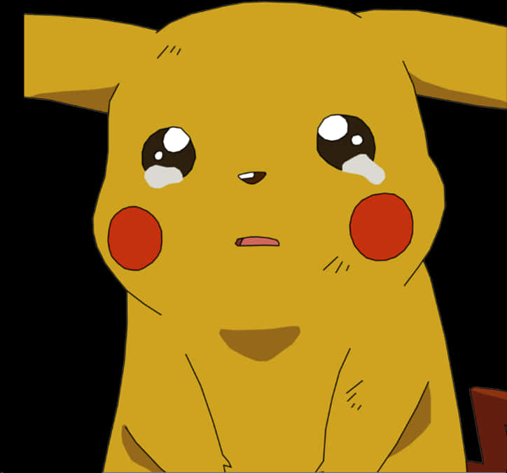 Pikachu_ Sad_ Expression PNG Image