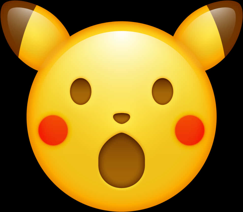 Pikachu Surprised Emoji PNG Image