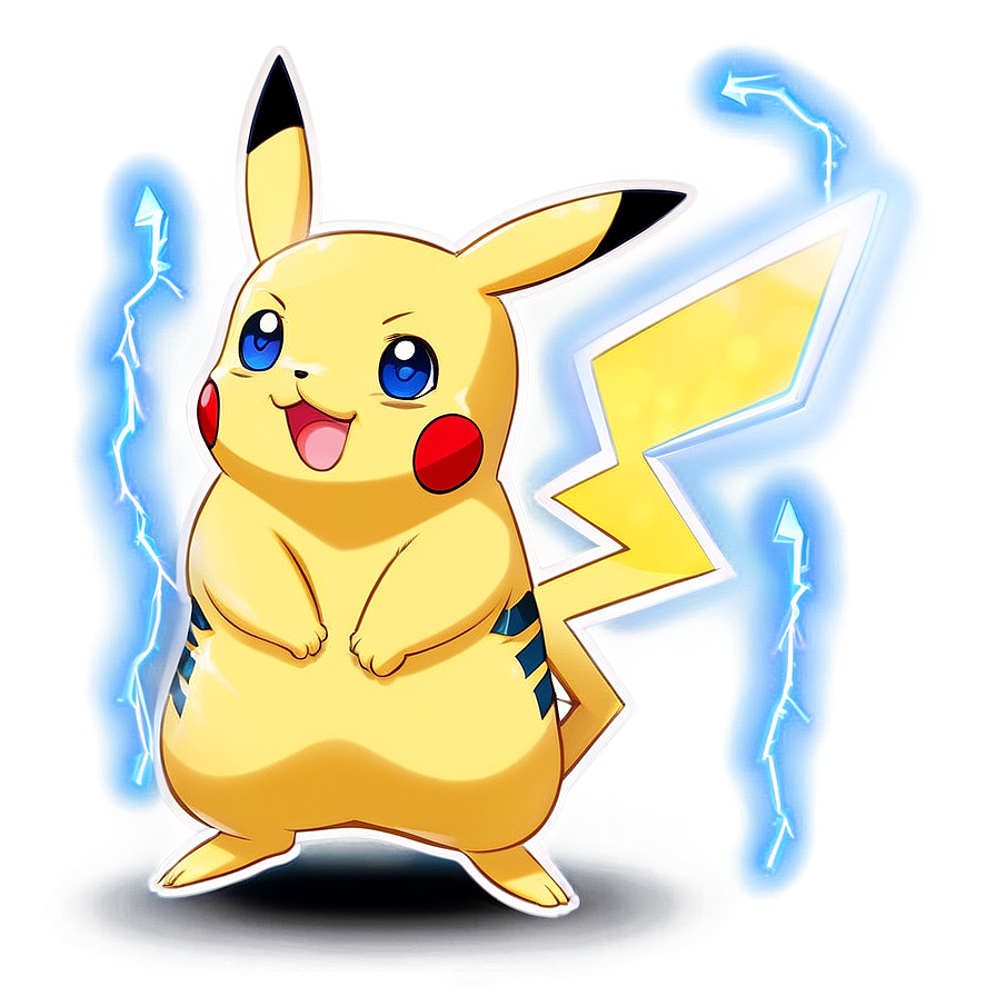 Pikachu Transparent Png With Lightning 05262024 PNG Image