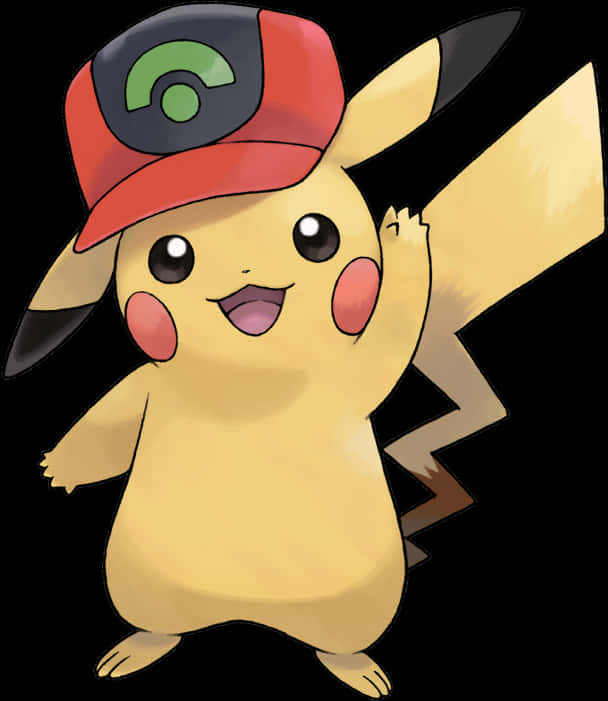 Pikachu_with_ Trainer_ Hat PNG Image