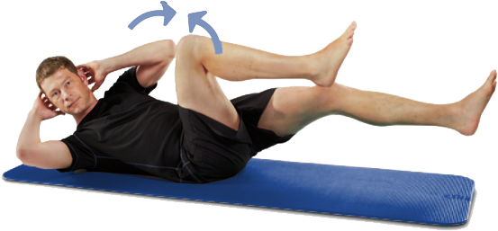 Pilates Bicycle Exercise Demonstration PNG Image