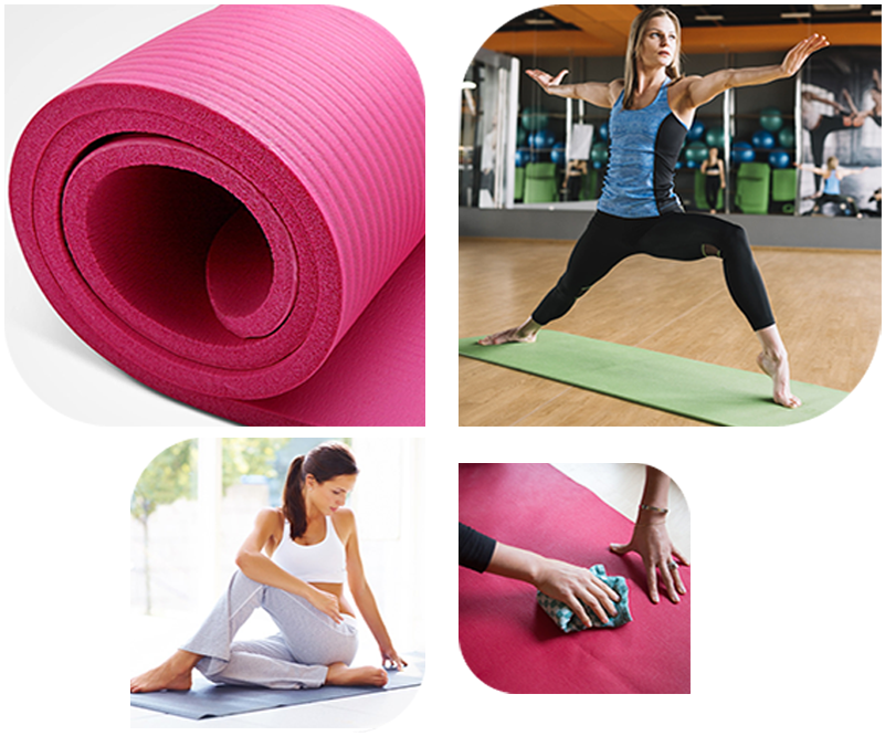 Pilates Exercise Matand Poses Collage PNG Image