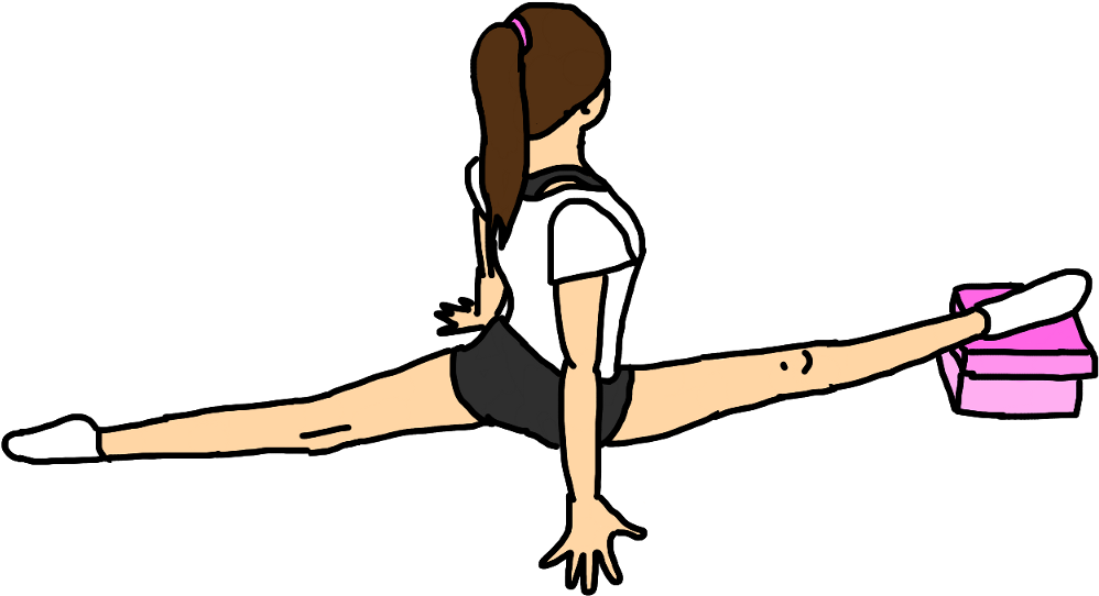 Pilates Split Stretch Illustration PNG Image