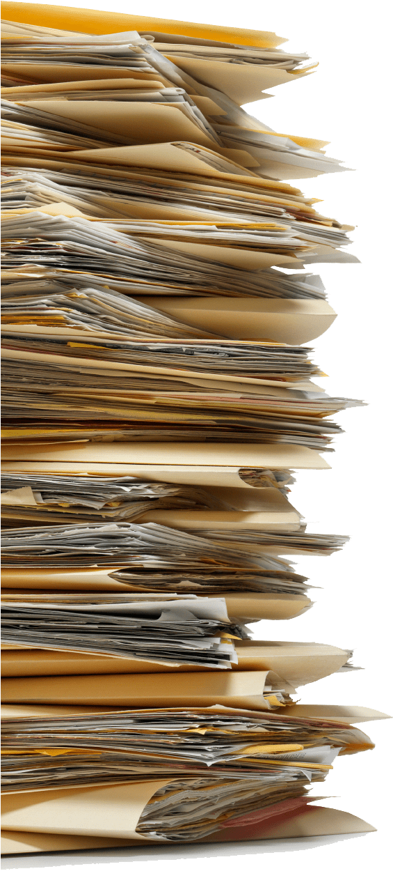 Piled Document Stack PNG Image