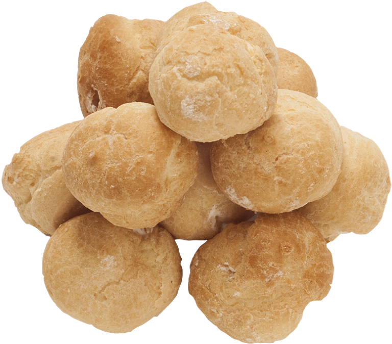 Pileof Cream Puffs Isolated PNG Image