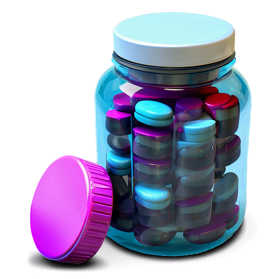 Pill Bottle With Childproof Cap Png 05252024 PNG Image