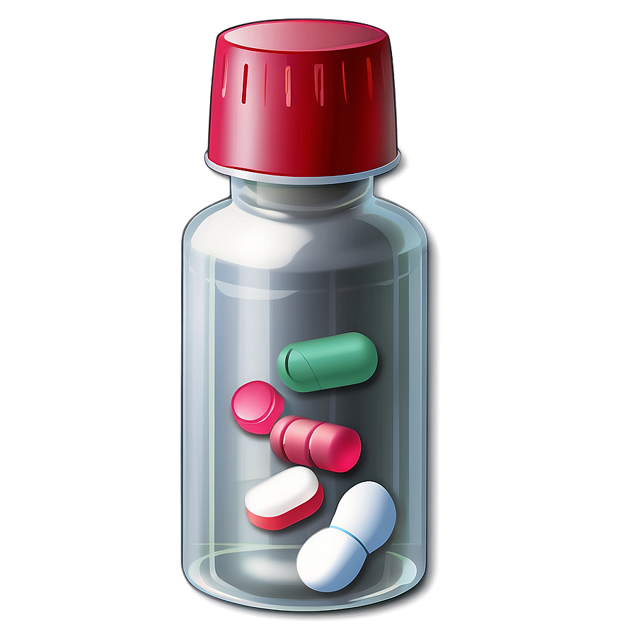 Pill Bottle With Liquid Png 05252024 PNG Image