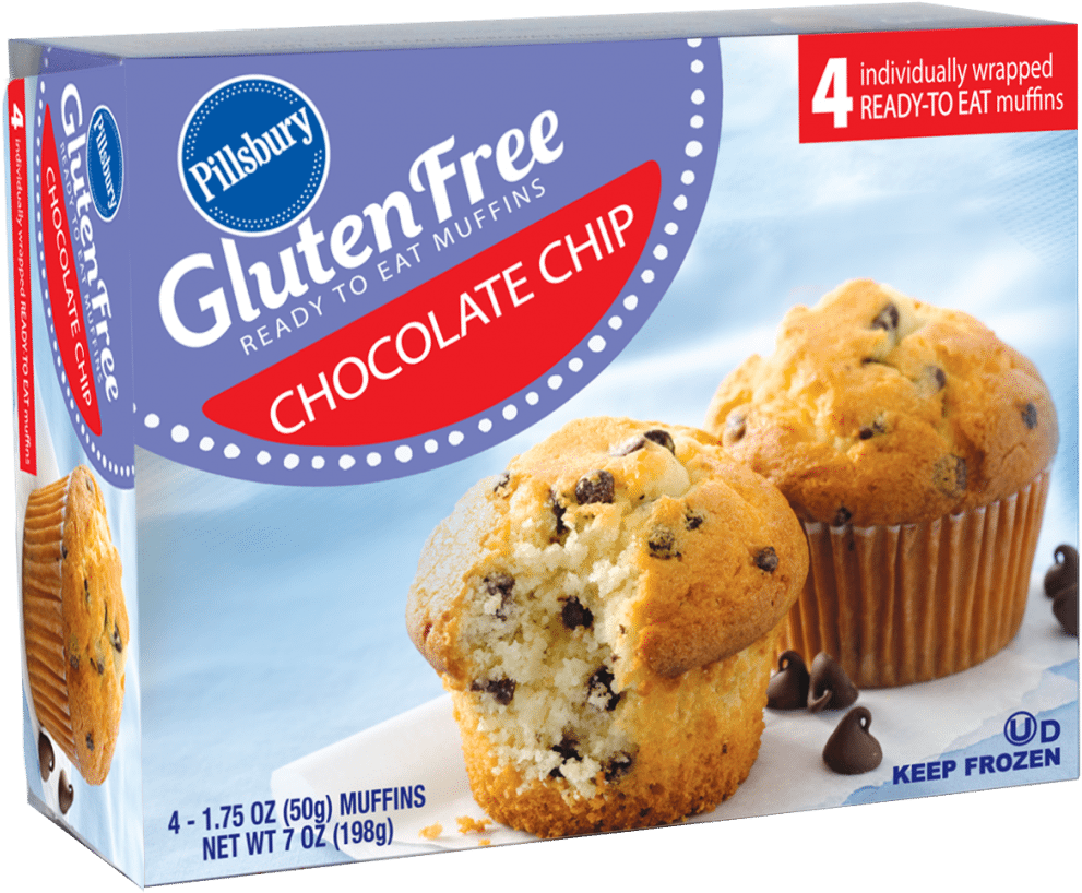 Pillsbury Gluten Free Chocolate Chip Muffins Packaging PNG Image