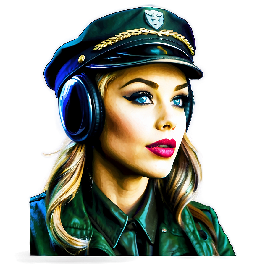 Pilot Hat In Pop Art Style Png 06212024 PNG Image