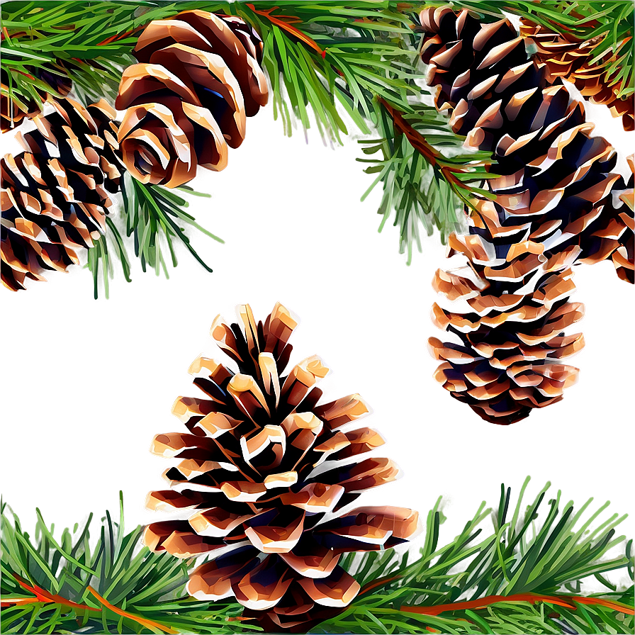 Pine Branch With Cones Png Jrk22 PNG Image