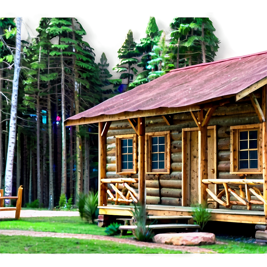 Pine Cabin In The Woods Png Pyo PNG Image