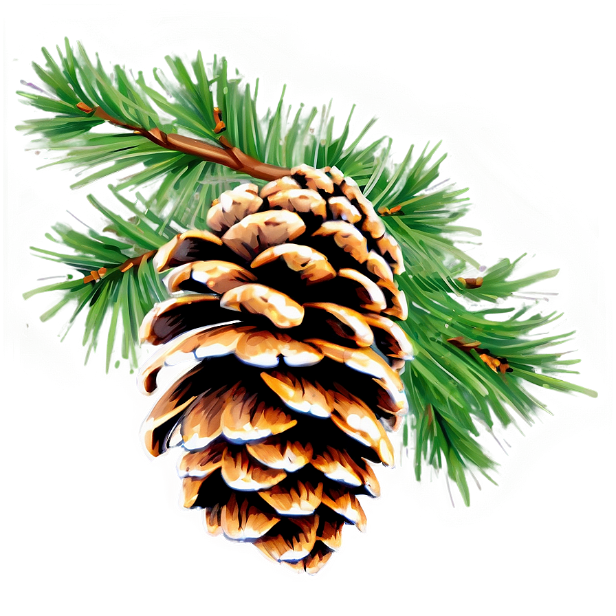 Pine Cone With Leaves Png 48 PNG Image