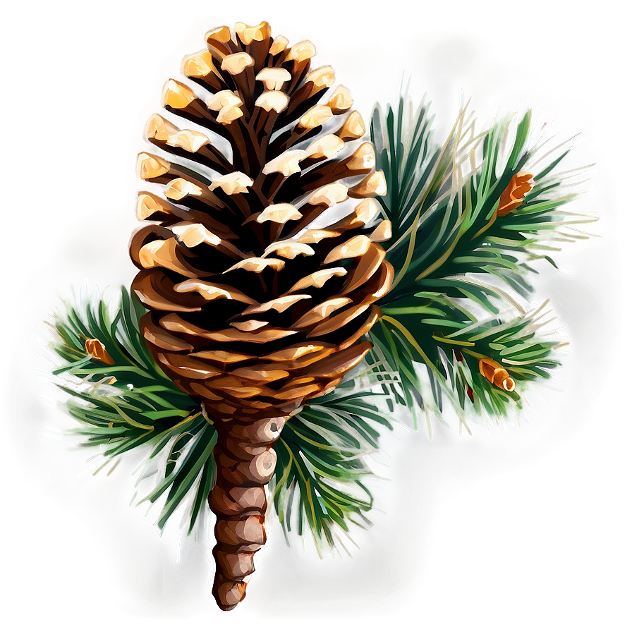 Pine Cone With Pine Needles Png For PNG Image