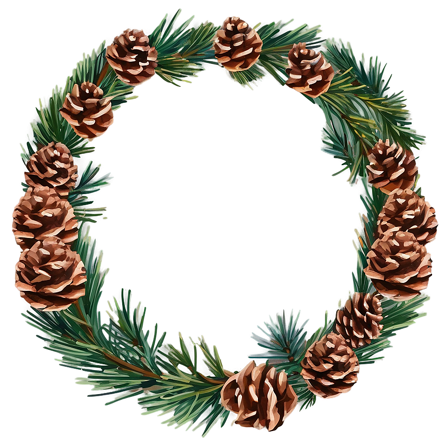 Pine Cone Wreath Png Xkq7 PNG Image