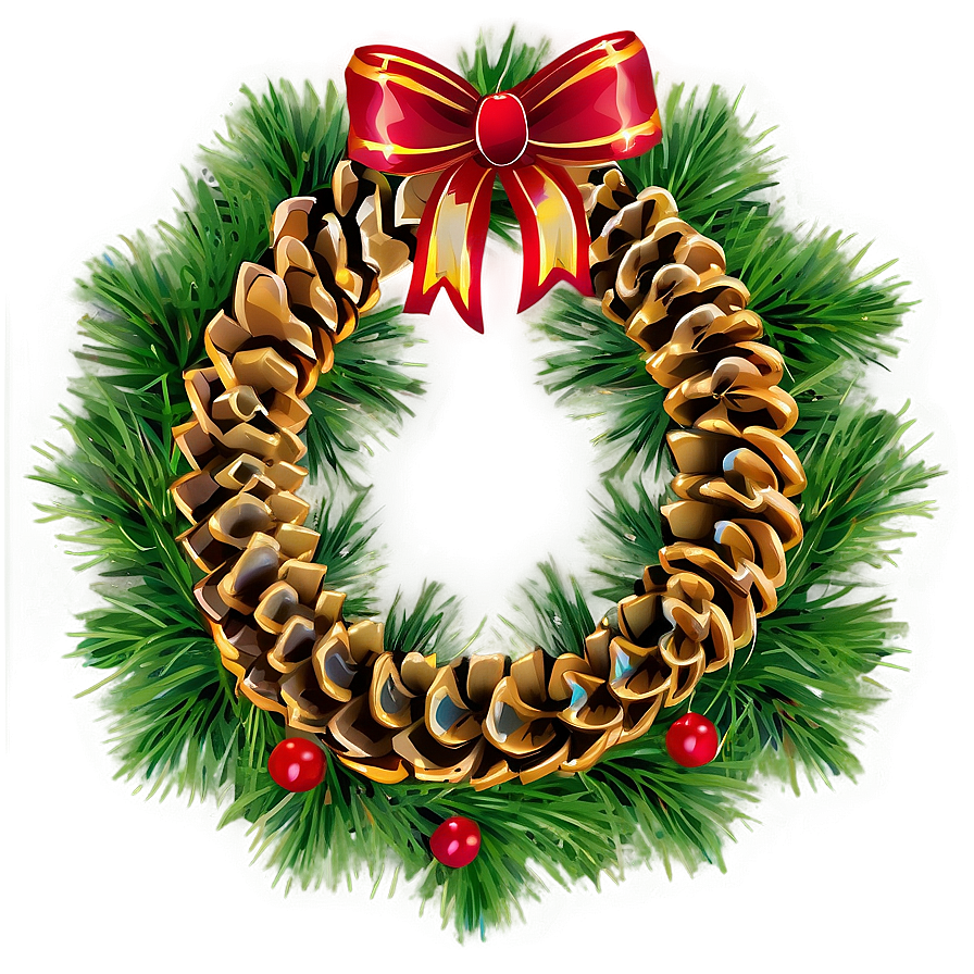 Pine Cone Wreath Png Yiu38 PNG Image